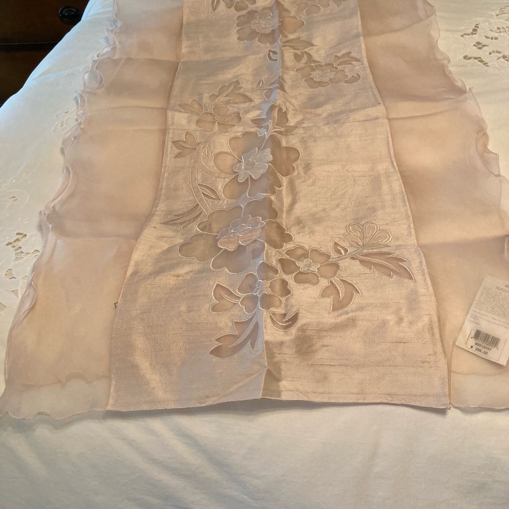 French floral appliqué shawl